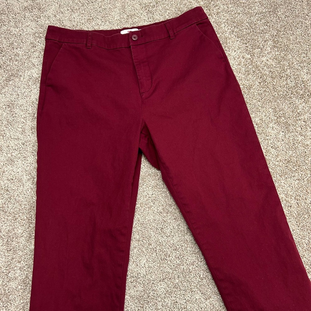 Vineyard Vines Classic Chino Pants‎ Women Size 12 Crimson Red Preppy Casual